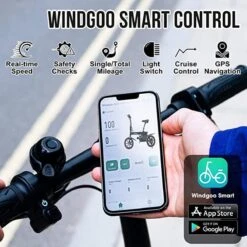 Windgoo B20 V2 - Smart E Bike - APP IOS Android - Elektrische Vouwfiets Zonder Gashandel - 250W - 14 Inch - 25 KM/H - Zwart -Fietswereld Verkoop 1200x1200 99
