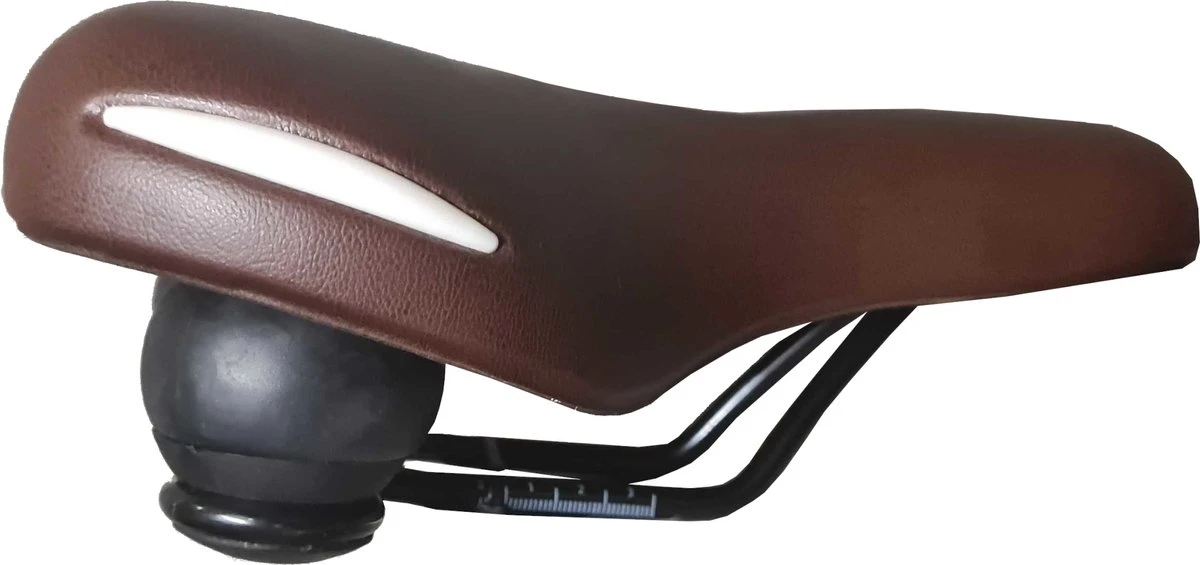 Selle Zadel Comfort Bruin Met Witte Bumpers - Zonder Strop 3 Selle Zadel Comfort Bruin Met Witte Bumpers - Zonder Strop