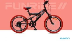 Amigo Fun Ride - Mountainbike 20 Inch - Voor Jongens En Meisjes - Met 7 Versnellingen - Zwart/Rood -Fietswereld Verkoop 1200x697 1