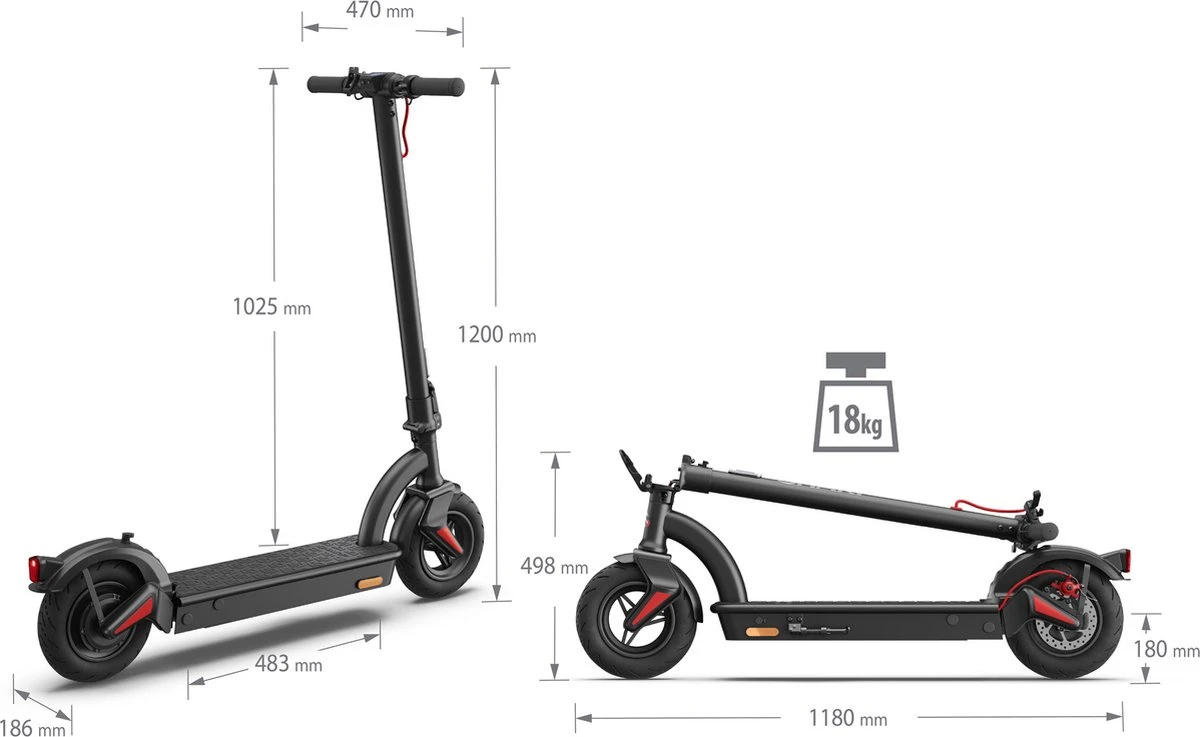Sharp KS2AEU-B E-Scooter - 10 Inch - Ingebouwd Display - Achtervering - Appbediening 11 Sharp KS2AEU-B E-Scooter - 10 Inch - Ingebouwd Display - Achtervering - Appbediening - Afbeelding 9