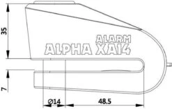 Oxford XA14 Alarm Schijfremslot ART 4 - Geel 11 Oxford XA14 Alarm Schijfremslot ART 4 - Geel -Fietswereld Verkoop 1200x765 1