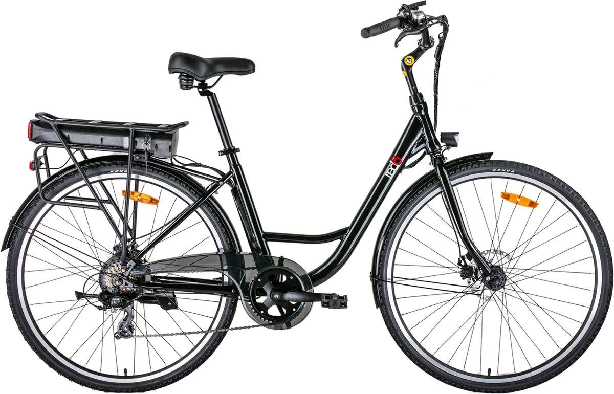 Red6 Elektrische Fiets Brooklyn - E-bike Fiets - 40-65KM | 28 Inch | 250W Motor | Zwart 3 Red6 Elektrische Fiets Brooklyn - E-bike Fiets - 40-65KM | 28 Inch | 250W Motor | Zwart