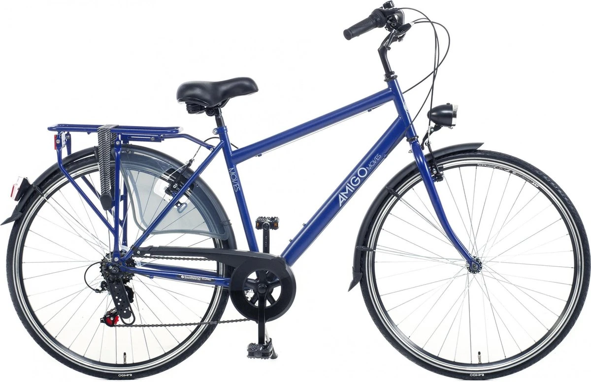 Amigo Moves - Stadsfiets 28 Inch - Herenfiets Met 6 Versnellingen - Matblauw 3 Amigo Moves - Stadsfiets 28 Inch - Herenfiets Met 6 Versnellingen - Matblauw