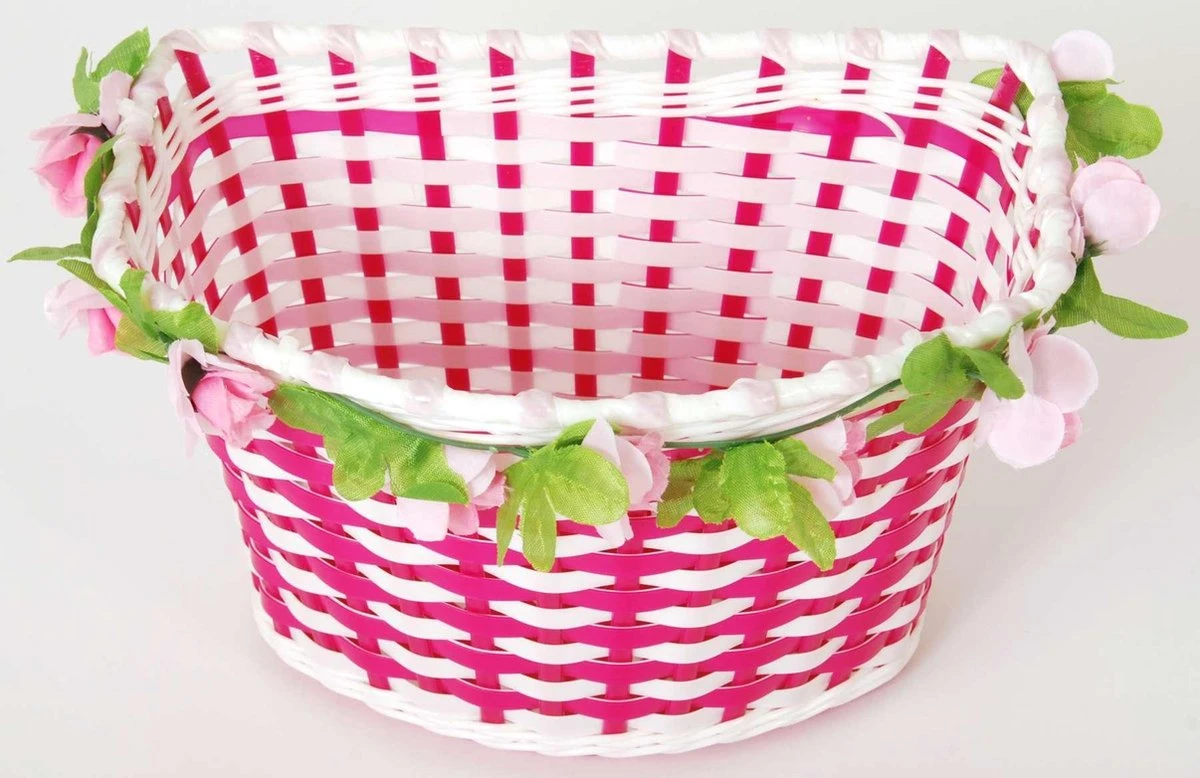 Volare Gevlochten Fietsmand Met Bloemen 4 Volare Gevlochten Fietsmand Met Bloemen - Afbeelding 2