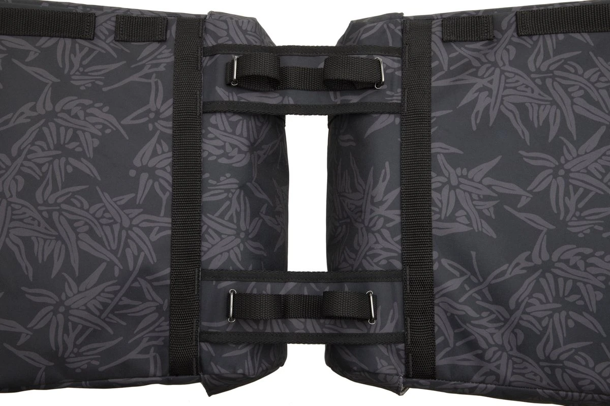 New Looxs Alba Double Bamboo Dubbele Fietstas - 42 Liter - Zwart 5 New Looxs Alba Double Bamboo Dubbele Fietstas - 42 Liter - Zwart - Afbeelding 3