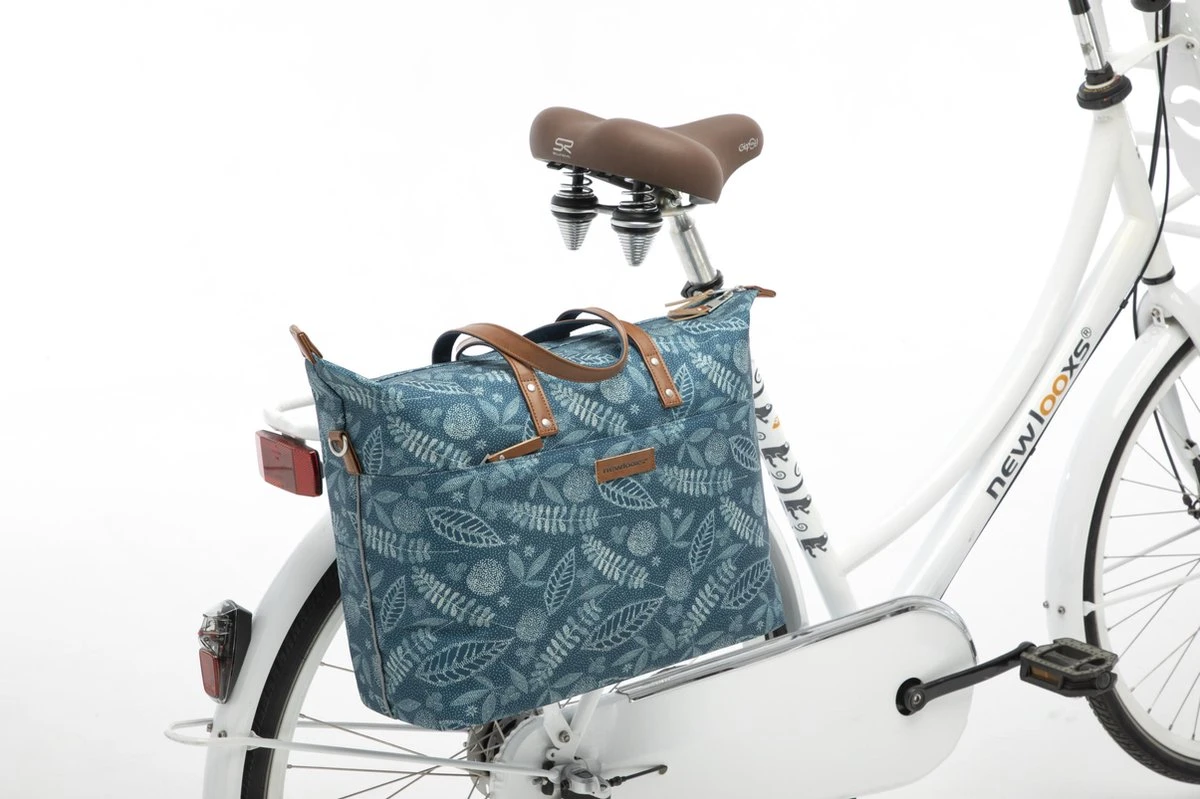 New Looxs Tendo Forest Enkele Fietstas Laptoptas Shopper - 15 Inch Laptopvak - 21 Liter - Blauw 10 New Looxs Tendo Forest Enkele Fietstas Laptoptas Shopper - 15 Inch Laptopvak - 21 Liter - Blauw - Afbeelding 8