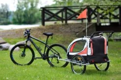 Fietskar Voor Kinderen - Met Buggyfunctie - En Schokbrekers - Rood -Fietswereld Verkoop 1200x800 149