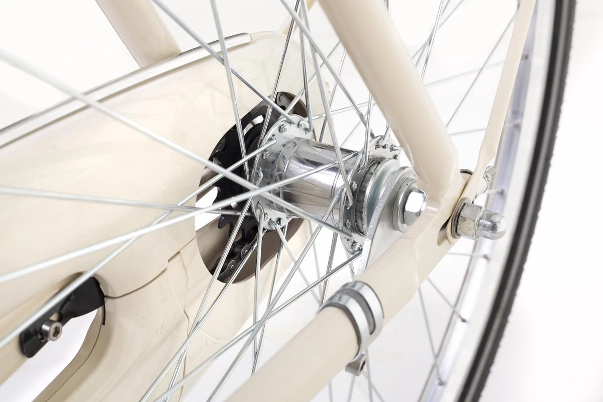 Amigo Forest - Transportfiets 28 Inch - Damesfiets Met Voordrager - Crème 5 Amigo Forest - Transportfiets 28 Inch - Damesfiets Met Voordrager - Crème - Afbeelding 3