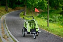 Fietkar - 2 Kinderen - Met Schokbreker - Lime -Fietswereld Verkoop 1200x801 10