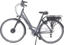 Amigo E-Vibe D1 - Elektrische Stadsfiets Voor Dames - Met 7 Versnellingen - Matgrijs -Fietswereld Verkoop 1200x836