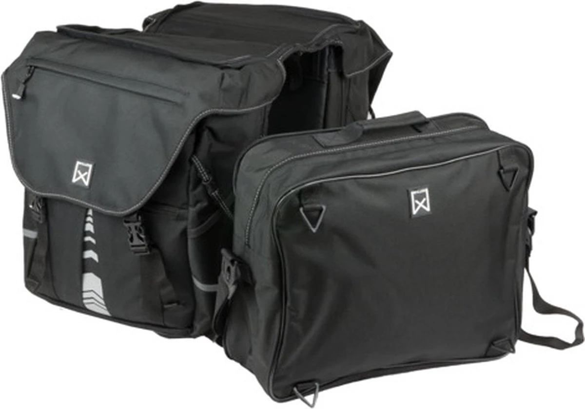 Willex Bagagetas XL 1200 - Dubbele Fietstas - 65 Liter - Zwart 6 Willex Bagagetas XL 1200 - Dubbele Fietstas - 65 Liter - Zwart - Afbeelding 4
