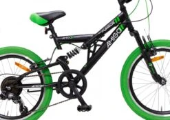 Amigo Fun Ride - Mountainbike 20 Inch - Voor Jongens En Meisjes - Met 7 Versnellingen - Zwart/Groen -Fietswereld Verkoop 1200x844