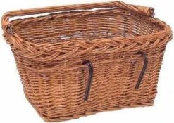 Basil Davos Fietsmand - Voor Of Achter - Riet - Inclusief Haken - Bruin -Fietswereld Verkoop 1200x850