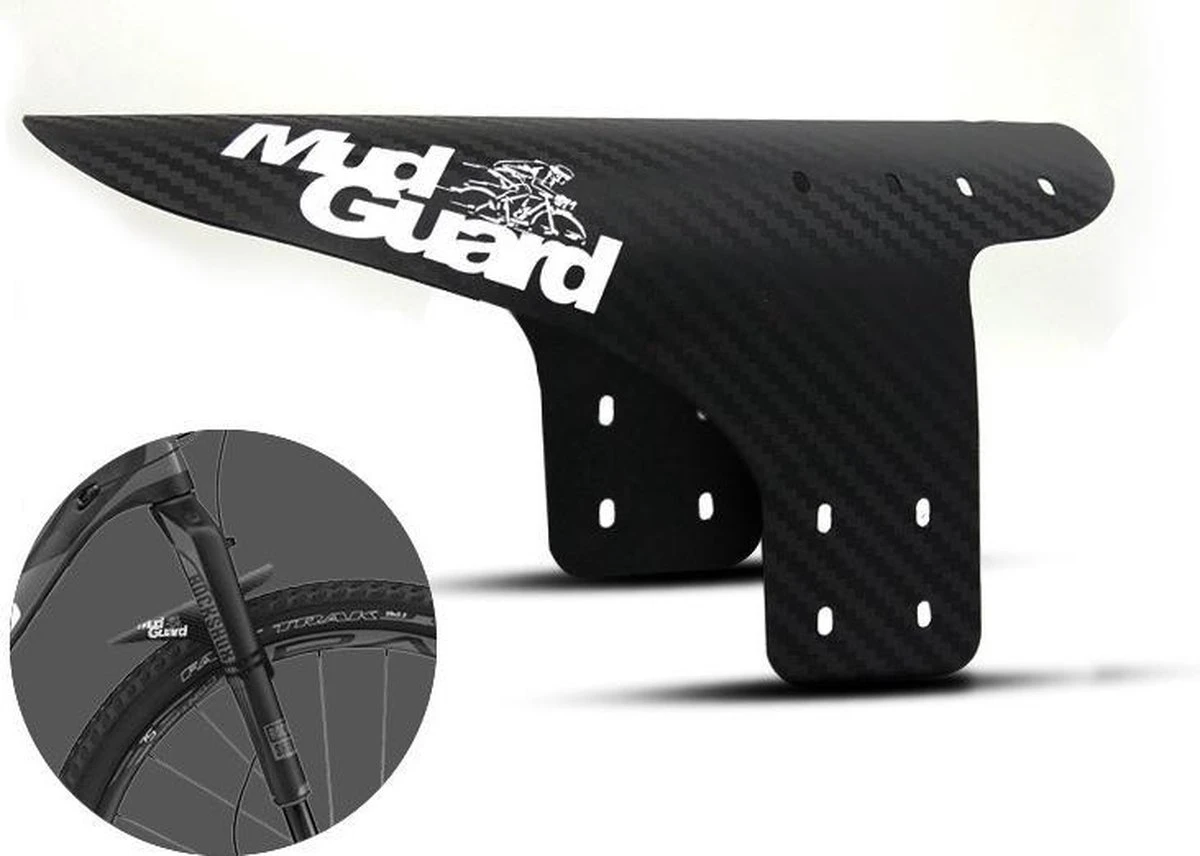 Nixnix - Mudguard MTB - Ass Saver - Universeel Spatbord Mountainbike - Eenvoudige Bevestiging Tie Wrap - Zwart Met Wit Print 6 Nixnix - Mudguard MTB - Ass Saver - Universeel Spatbord Mountainbike - Eenvoudige Bevestiging Tie Wrap - Zwart Met Wit Print - Afbeelding 4