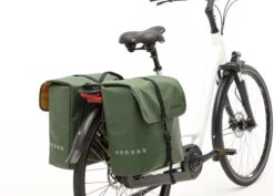 New Looxs Odense Dubbele Fietstas MIK - 39 Liter - Groen -Fietswereld Verkoop 1200x862 1
