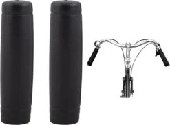 PD® - Fiets Handvatten Set 22mm - Fiets Handvatten Van Rubber - Fiets Handvatten In Het Zwart - Universeel