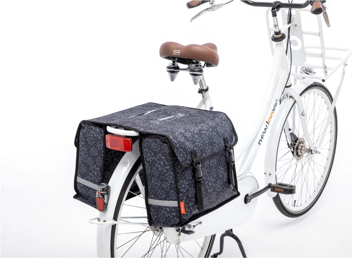 New Looxs Dubbele Fietstas Cameo Double Bag 30 Liter 37 X 12.5 X 33 Cm (2x) - Tara Black 5 New Looxs Dubbele Fietstas Cameo Double Bag 30 Liter 37 X 12.5 X 33 Cm (2x) - Tara Black - Afbeelding 3