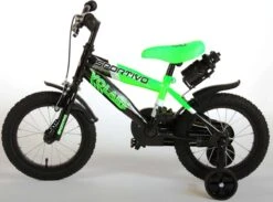 Volare Sportivo Kinderfiets - Jongens - 14 Inch - Neon Groen/Zwart - 95% Afgemonteerd -Fietswereld Verkoop 1200x889