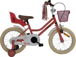 2Cycle Paris Meisjesfiets - 16 Inch - Roze-Wit - Met Poppenzitje - Meisjesfiets -Fietswereld Verkoop 1200x905