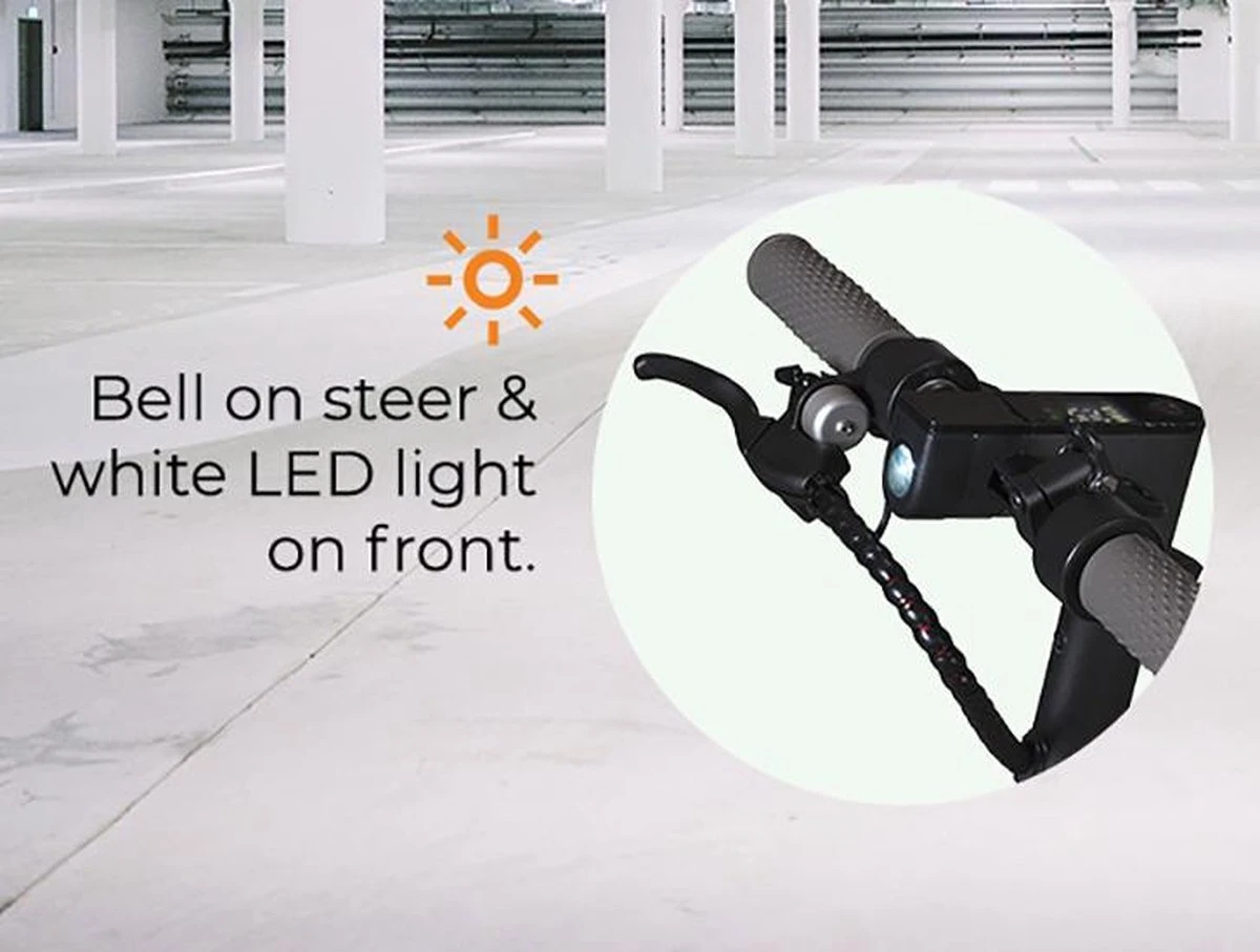 Denver Elektrische Step Volwassenen 20 Km/u - Tot 18km Actieradius - 350W - Inklapbaar - 8.5" Wielen - Aluminium Frame - LED Verlichting - SEL-85350 - Zwart 9 Denver Elektrische Step Volwassenen 20 Km/u - Tot 18km Actieradius - 350W - Inklapbaar - 8.5" Wielen - Aluminium Frame - LED Verlichting - SEL-85350 - Zwart - Afbeelding 7