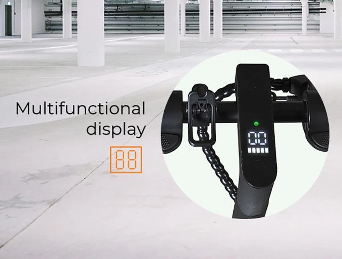 Denver Elektrische Step Volwassenen 20 Km/u - Tot 18km Actieradius - 350W - Inklapbaar - 8.5" Wielen - Aluminium Frame - LED Verlichting - SEL-85350 - Zwart 7 Denver Elektrische Step Volwassenen 20 Km/u - Tot 18km Actieradius - 350W - Inklapbaar - 8.5" Wielen - Aluminium Frame - LED Verlichting - SEL-85350 - Zwart - Afbeelding 5