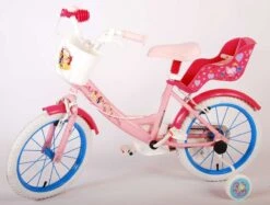 Volare Disney Princess Kinderfiets - Meisjes - 16 Inch - Roze Blauw - Twee Handremmen -Fietswereld Verkoop 1200x910 1