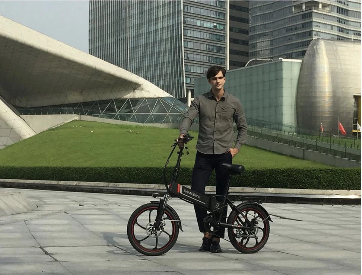 Samebike Elektrische Vouwfiet - Shimano 7 Speed Derailleur - 48V/ 10Ah Lithium Batterij - Aluminium -sportief/modern - 35km/u - Wit 8 Samebike Elektrische Vouwfiet - Shimano 7 Speed Derailleur - 48V/ 10Ah Lithium Batterij - Aluminium -sportief/modern - 35km/u - Wit - Afbeelding 6