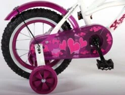 Volare Heart Cruiser Kinderfiets - Meisjes - 12 Inch - Wit Paars -Fietswereld Verkoop 1200x912
