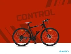 Amigo Control - Mountainbike 28 Inch - Voor Dames En Heren - Met 21 Versnellingen - Zwart/Rood -Fietswereld Verkoop 1200x920