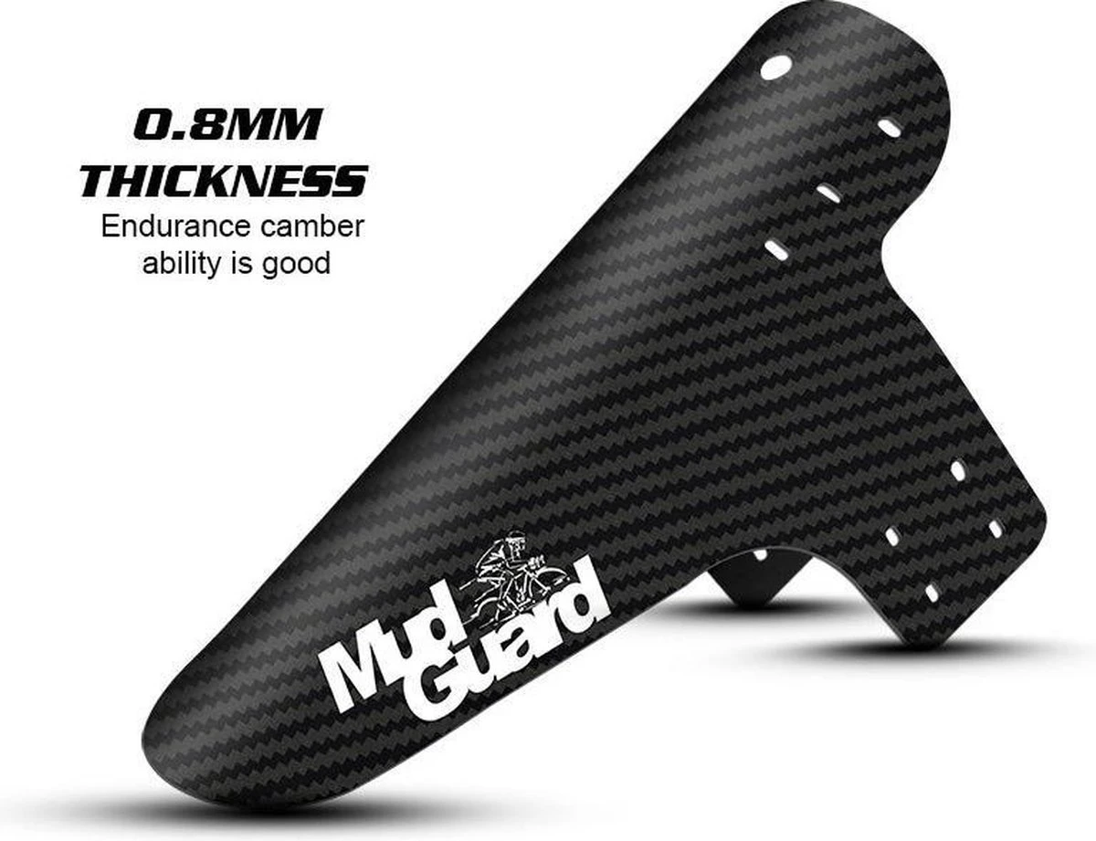 Nixnix - Mudguard MTB - Ass Saver - Universeel Spatbord Mountainbike - Eenvoudige Bevestiging Tie Wrap - Zwart Met Wit Print 4 Nixnix - Mudguard MTB - Ass Saver - Universeel Spatbord Mountainbike - Eenvoudige Bevestiging Tie Wrap - Zwart Met Wit Print - Afbeelding 2