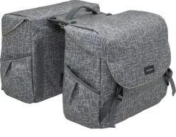 New Looxs Ivy Mondi Joy Dubbele Fietstas MIK - 38 Liter - Grijs
