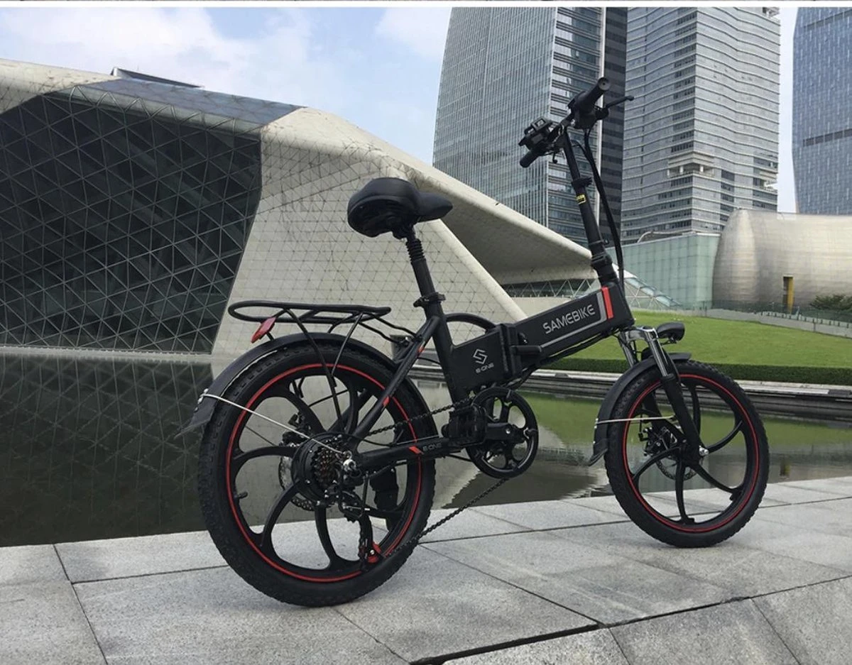 Samebike Elektrische Vouwfiet - Shimano 7 Speed Derailleur - 48V/ 10Ah Lithium Batterij - Aluminium -sportief/modern - 35km/u - Wit 7 Samebike Elektrische Vouwfiet - Shimano 7 Speed Derailleur - 48V/ 10Ah Lithium Batterij - Aluminium -sportief/modern - 35km/u - Wit - Afbeelding 5