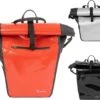 Ekostar® Online Shopping - 2in1 Fietstas - 100% Waterdicht - Rolltop - Rood - 17 Tot 28 Liter - Enkele Fietstas