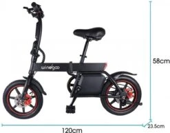 Windgoo B-20 Elektrische Vouwfiets - Snelheid 20 Km/h - 15 Km Bereik - Schijfremmen -Fietswereld Verkoop 1200x939