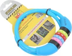 Benson Stahlex Ø10mm / 65cm Kabelslot Schlechts 230g Met Cijferslot | Het Eerste Fietsslot Voor Uw Kind | Blauw