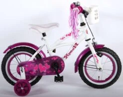 Volare Heart Cruiser Kinderfiets - Meisjes - 12 Inch - Wit Paars -Fietswereld Verkoop 1200x948