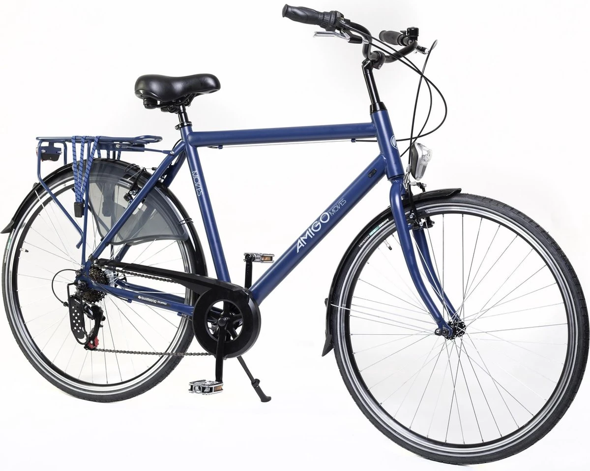 Amigo Moves - Stadsfiets 28 Inch - Herenfiets Met 6 Versnellingen - Matblauw 10 Amigo Moves - Stadsfiets 28 Inch - Herenfiets Met 6 Versnellingen - Matblauw - Afbeelding 8