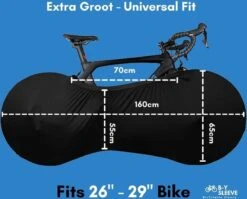 B-Y Sleeve Fietshoes T/m 29" - Fiets Beschermhoes - Racefiets Hoes - MTB - Bike Cover - Model: Black -Fietswereld Verkoop 1200x965 3