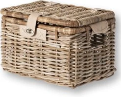 Basil Denton Fietsmand M - Voor - Rotan - Grijs - Medium -Fietswereld Verkoop 1200x967 1