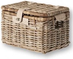 Basil Denton Fietsmand M - Voor - Rotan - Grijs - Medium -Fietswereld Verkoop 1200x969 2
