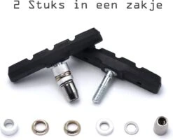 4 Set Universele Rubberen Fiets V Remblokken Set - 4 Paar – 8 Stuks – 70mm | Rubber Remblokjes | Fietsen Remblok | Remblokkenset | Remblokset Geschikt Voor Mountainbike, Stadsfiets, Vouwfiets En Tourfiets -Fietswereld Verkoop 1200x973 4