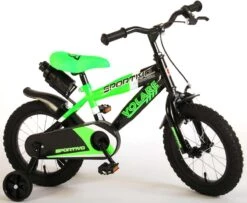Volare Sportivo Kinderfiets - Jongens - 14 Inch - Neon Groen/Zwart - 95% Afgemonteerd -Fietswereld Verkoop 1200x985