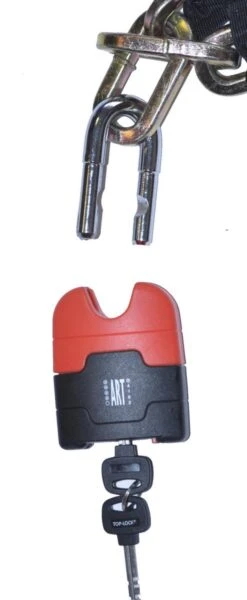Top Lock Hangslot ART-4 MBT 4162 Zwart/rood -Fietswereld Verkoop 494x1200