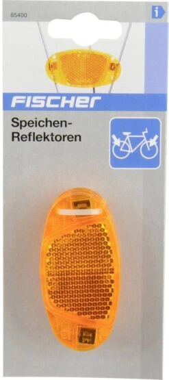 Fischer - Fiets Spaakreflector Spaakreflectoren - Oranje - 4 Stuks -Fietswereld Verkoop 534x1200