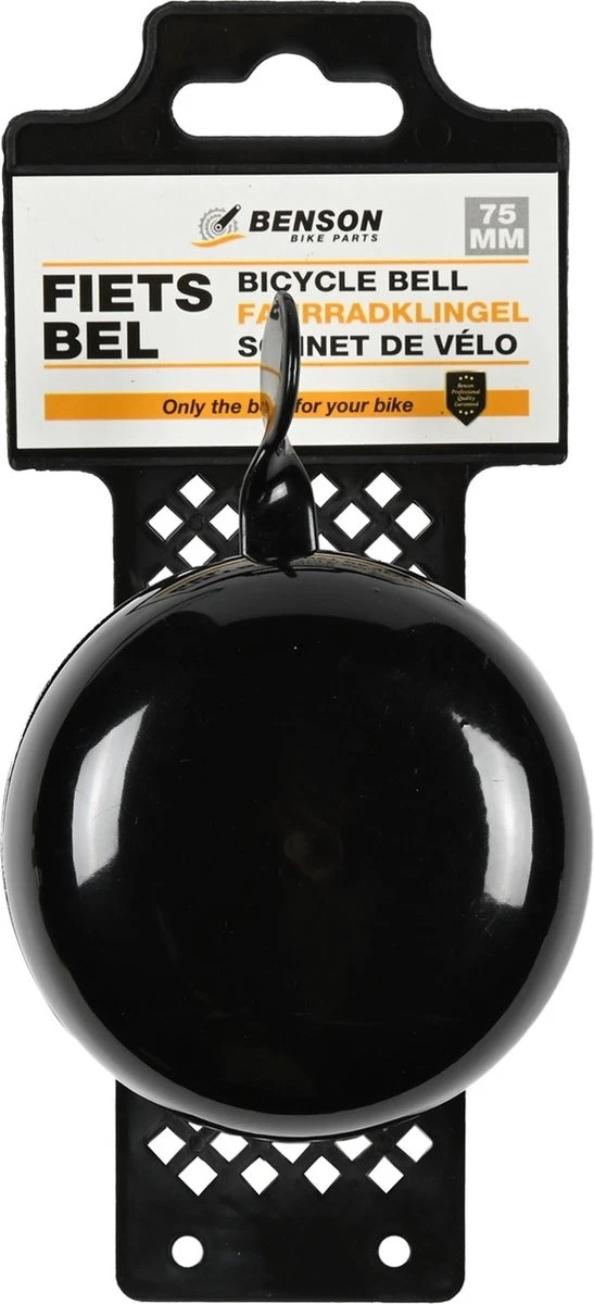 Benson Fietsbel - Ding - Ding - Groot - 75 Mm - Zwart 6 Benson Fietsbel - Ding - Ding - Groot - 75 Mm - Zwart - Afbeelding 4