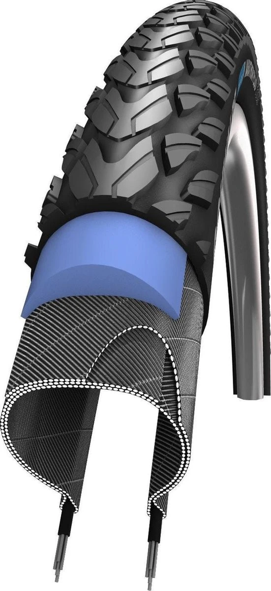 Schwalbe Buitenband - Marathon Plus Tour - 28 Inch X 1.40 - Zwart Reflecterend 6 Schwalbe Buitenband - Marathon Plus Tour - 28 Inch X 1.40 - Zwart Reflecterend - Afbeelding 4