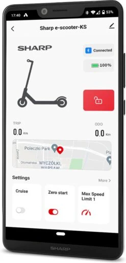 Sharp KS2AEU-B E-Scooter - 10 Inch - Ingebouwd Display - Achtervering - Appbediening 17 Sharp KS2AEU-B E-Scooter - 10 Inch - Ingebouwd Display - Achtervering - Appbediening -Fietswereld Verkoop 574x1200 3
