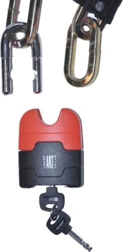 Top Lock Hangslot ART-4 MBT 4162 Zwart/rood -Fietswereld Verkoop 588x1200