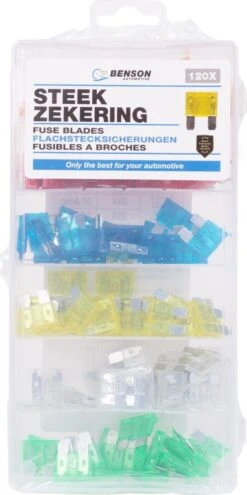 Benson Steekzekeringen Set - 120 Delig - Div Soorten AMP Zekeringen 16 Benson Steekzekeringen Set - 120 Delig - Div Soorten AMP Zekeringen -Fietswereld Verkoop 599x1200