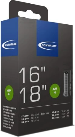 Schwalbe Binnenband - AV4 - 16 Inch X 1 3/8 - 18 X 1.35 - Auto Ventiel - 40mm -Fietswereld Verkoop 658x1200 3
